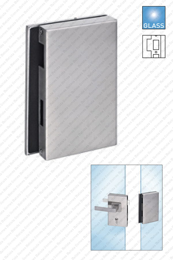 Caixa / testa para folha oposta em vidro compat�vel com fechadura F.330V